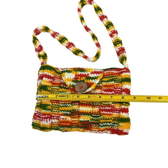 MCM Boho Crochet Purse and Coin Pouch Set Handmade Knit Shoulder Bag Wallet Set - Picture 11 of 11